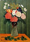 Henri Rousseau Bouquet of Flowers with an Ivy Branch painting